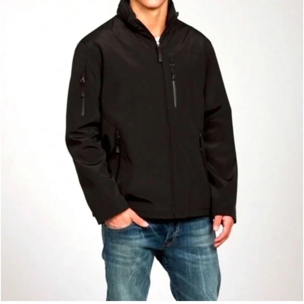 Tumi Tech Commuter Micro Tech Jacket Black with Removable Hoodie size XXL